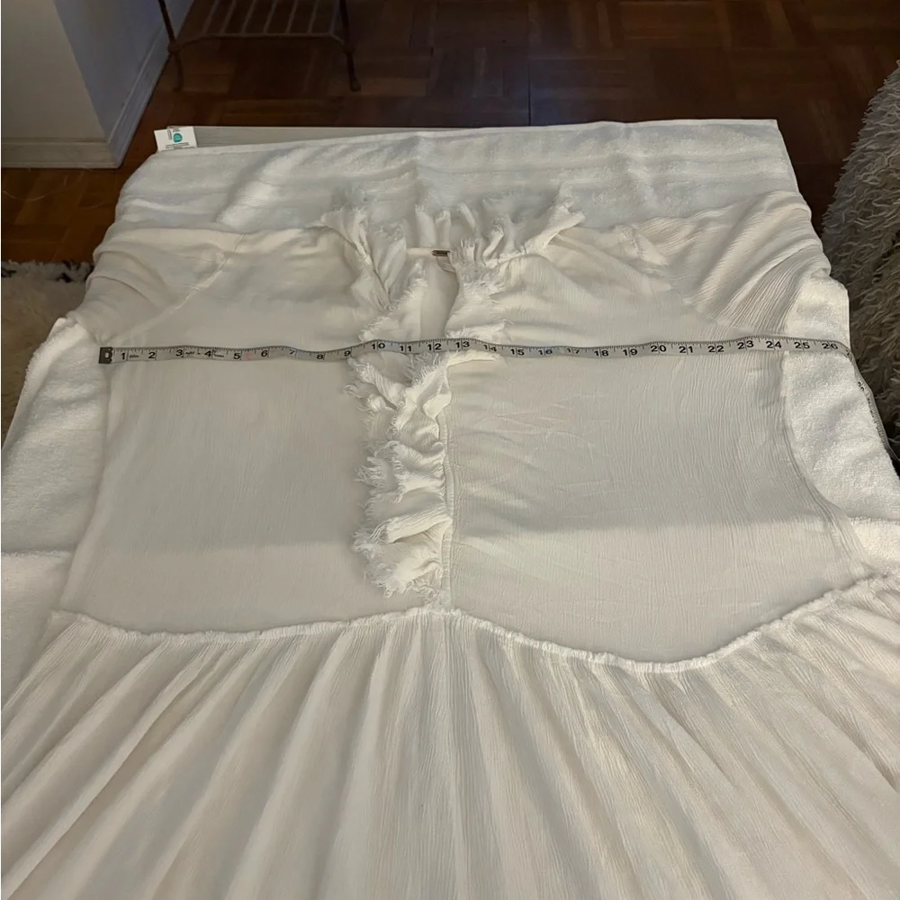 Free People Sweet Darlin White Ruffle Maxi Dress - Picture 10 of 13